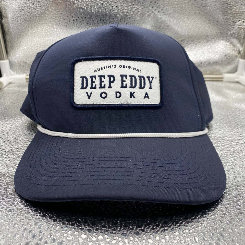 Deep Eddy‎ Vodka Hat Mens OSFM Navy Blue Rope Snapback Trucker Cap